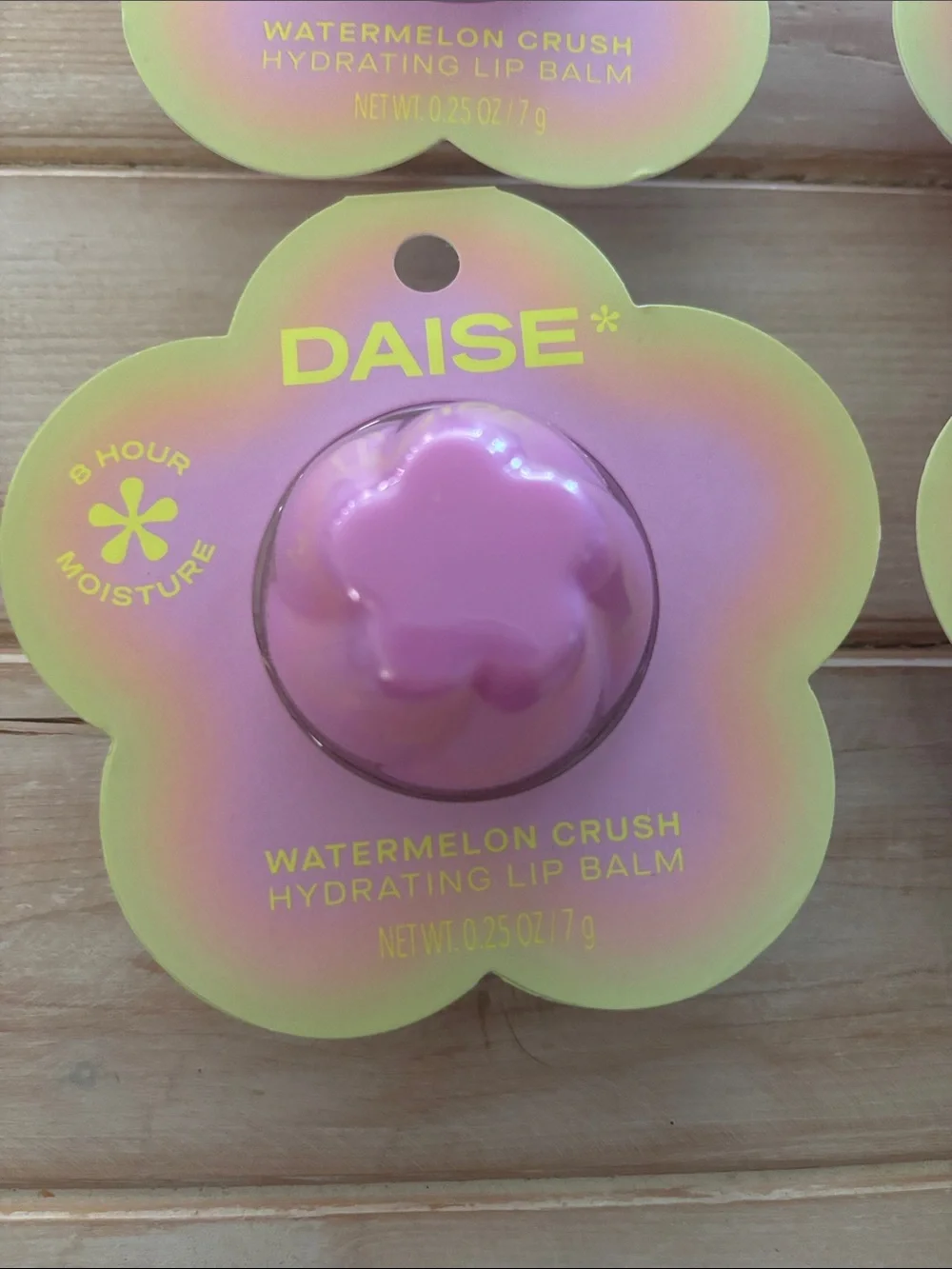 Daise Watermelon Crush Flower Lip Balm - set of 4 (727)